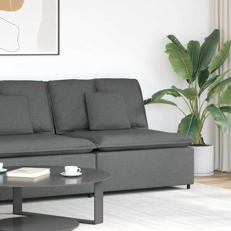 Modul central canapea modulară cu perne gri închis 100 cm
