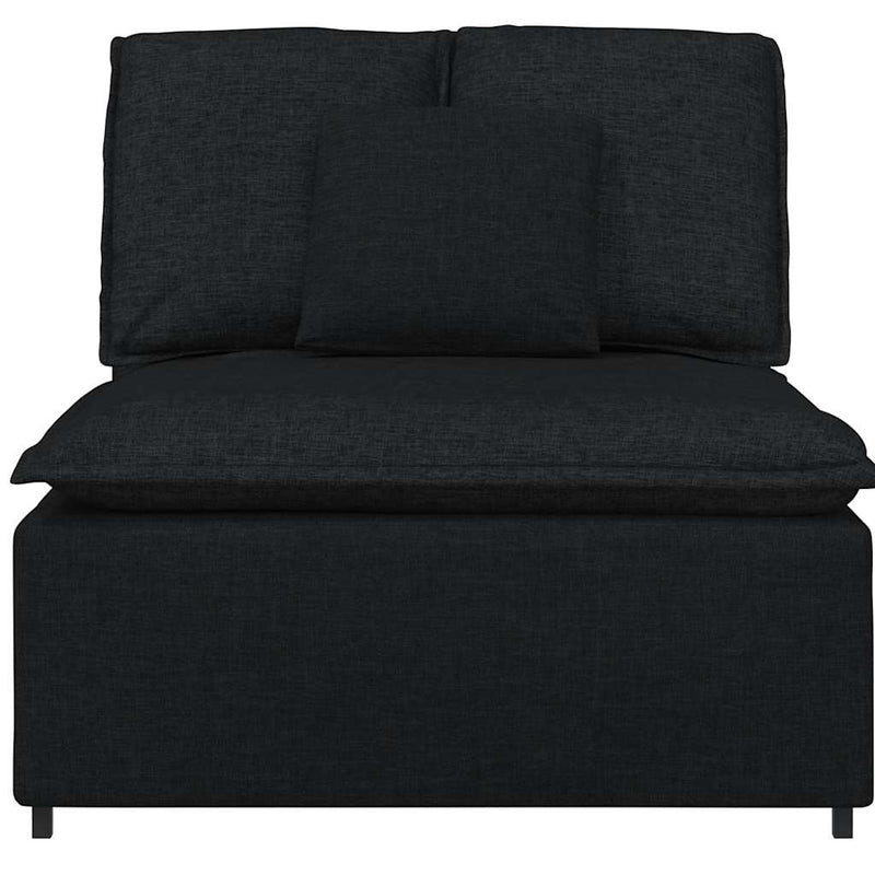 Modul central de canapea modulară cu perne, negru, 100 cm