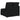 Modul central de canapea modulară cu perne, negru, 100 cm