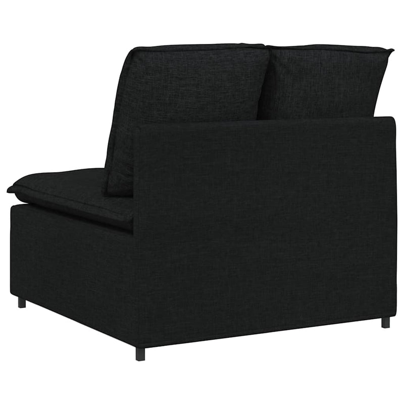 Modul central de canapea modulară cu perne, negru, 100 cm