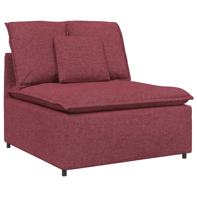 Modul central canapea modulară cu perne, roșu vin, 100 cm