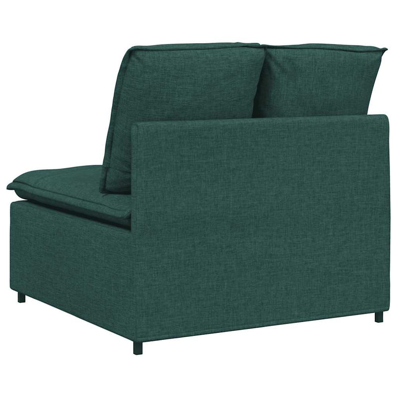 Modul central canapea modulară cu perne, verde închis, 100 cm