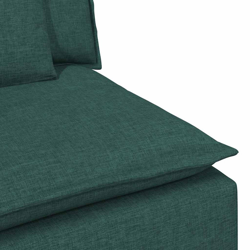 Modul central canapea modulară cu perne, verde închis, 100 cm