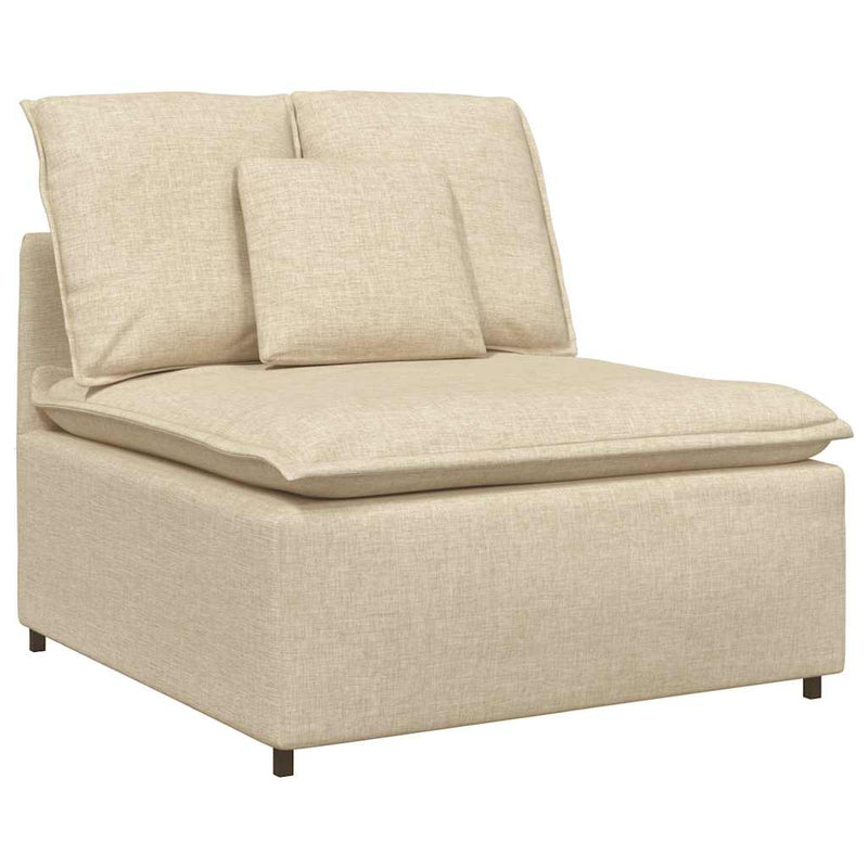Modul central canapea modulară cu perne, crem, 100 cm