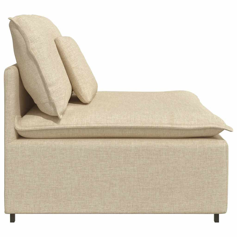 Modul central canapea modulară cu perne, crem, 100 cm