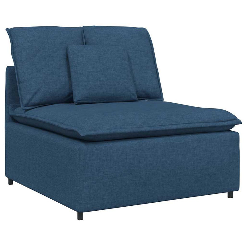 Modul central canapea modulară cu perne, albastru, 100 cm