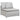Modul central canapea modulară cu perne, gri nor, 100 cm