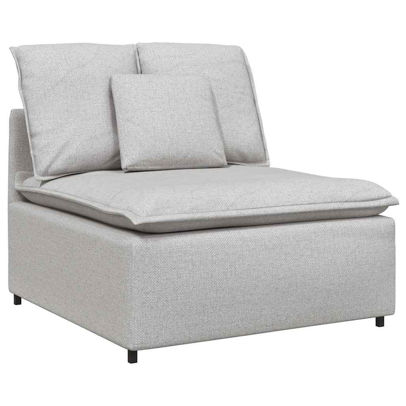 Modul central canapea modulară cu perne, gri nor, 100 cm