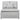 Modul central canapea modulară cu perne, gri nor, 100 cm