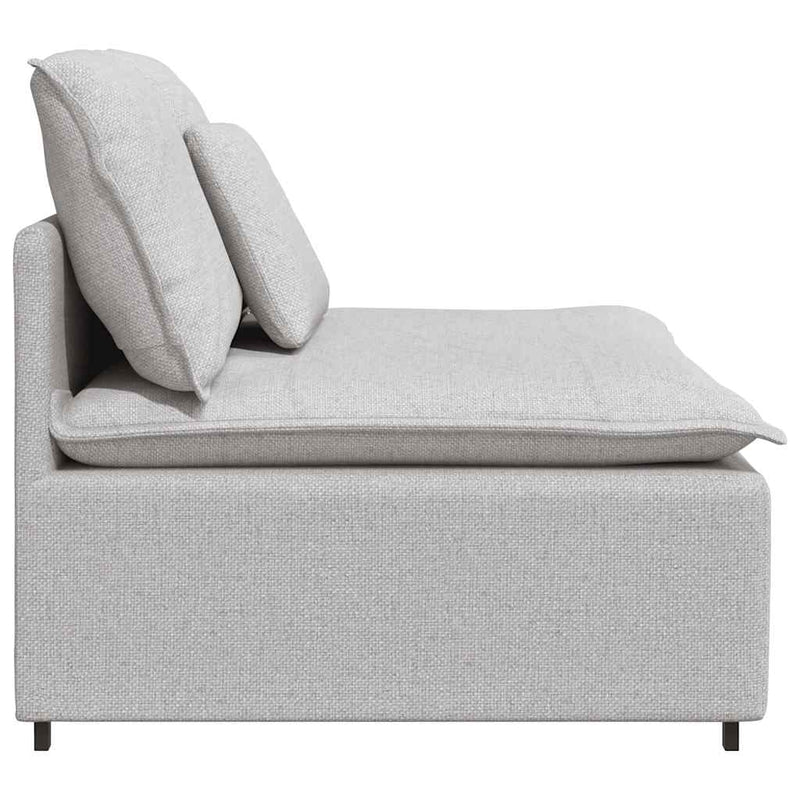 Modul central canapea modulară cu perne, gri nor, 100 cm