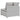 Modul central canapea modulară cu perne, gri nor, 100 cm