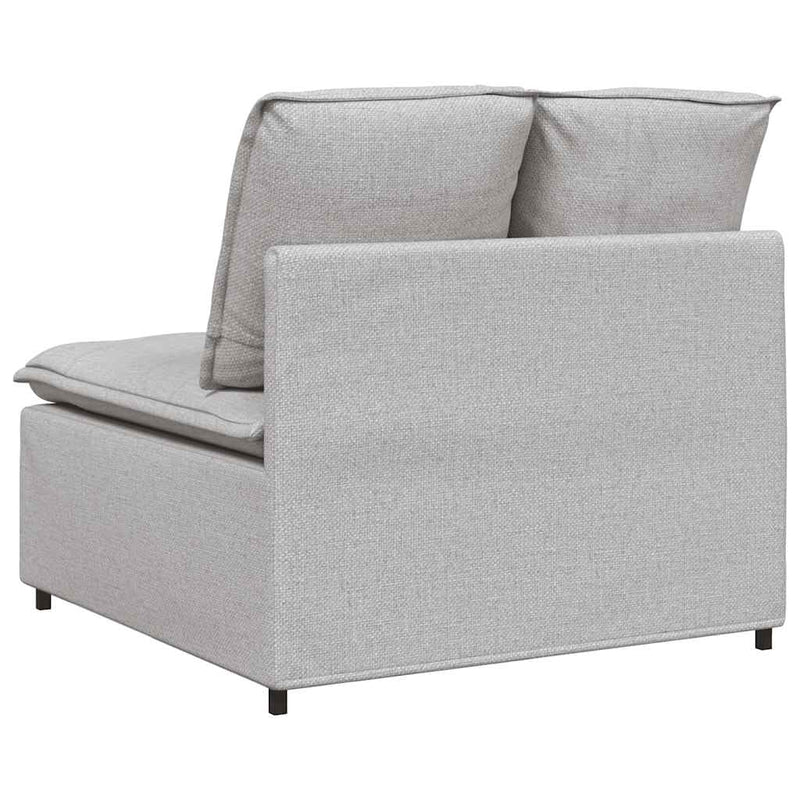 Modul central canapea modulară cu perne, gri nor, 100 cm