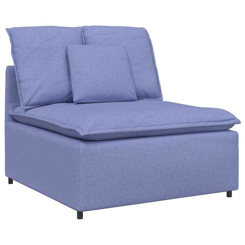 Modul central canapea modulară cu perne, albastru jeans, 100 cm