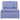 Modul central canapea modulară cu perne, albastru jeans, 100 cm