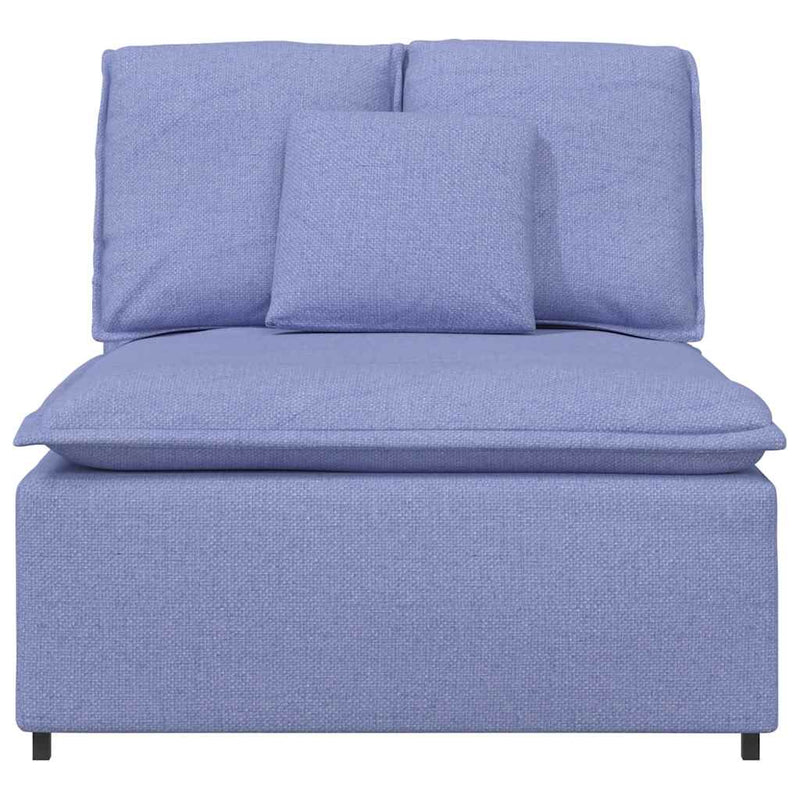 Modul central canapea modulară cu perne, albastru jeans, 100 cm