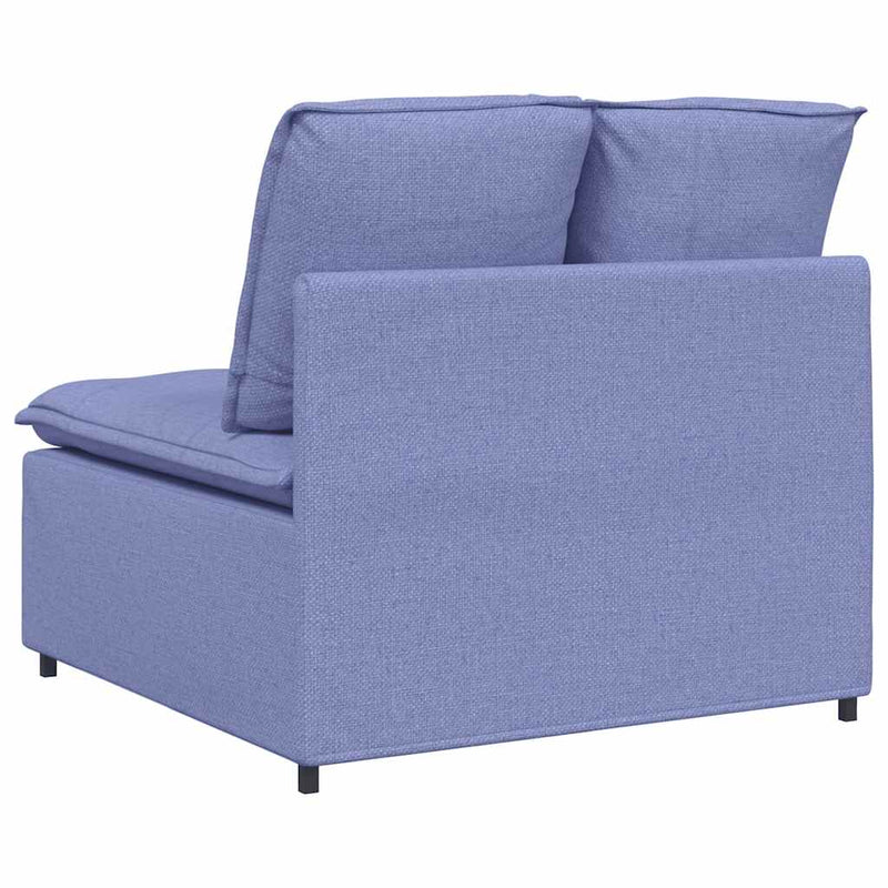 Modul central canapea modulară cu perne, albastru jeans, 100 cm
