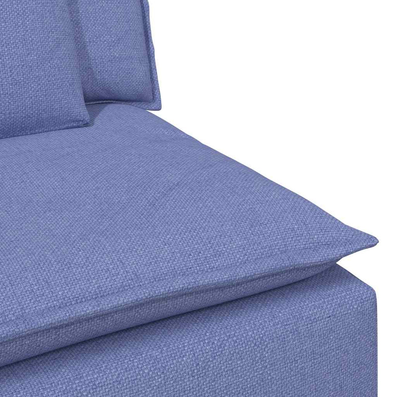 Modul central canapea modulară cu perne, albastru jeans, 100 cm