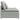 Modul central canapea modulară cu perne, gri deschis, 100 cm