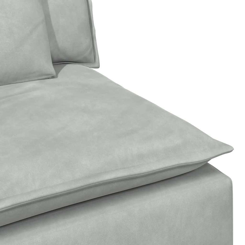 Modul central canapea modulară cu perne, gri deschis, 100 cm