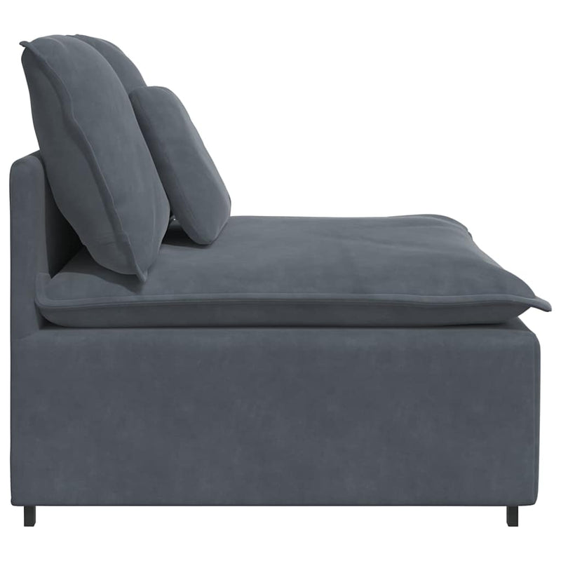 Modul central canapea modulară cu perne gri închis 100 cm