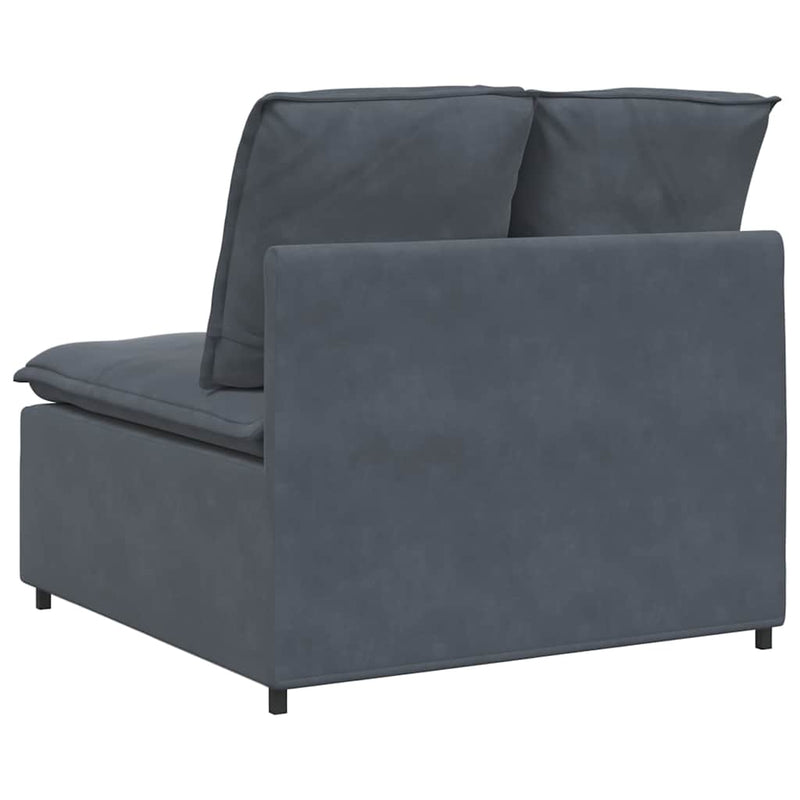 Modul central canapea modulară cu perne gri închis 100 cm