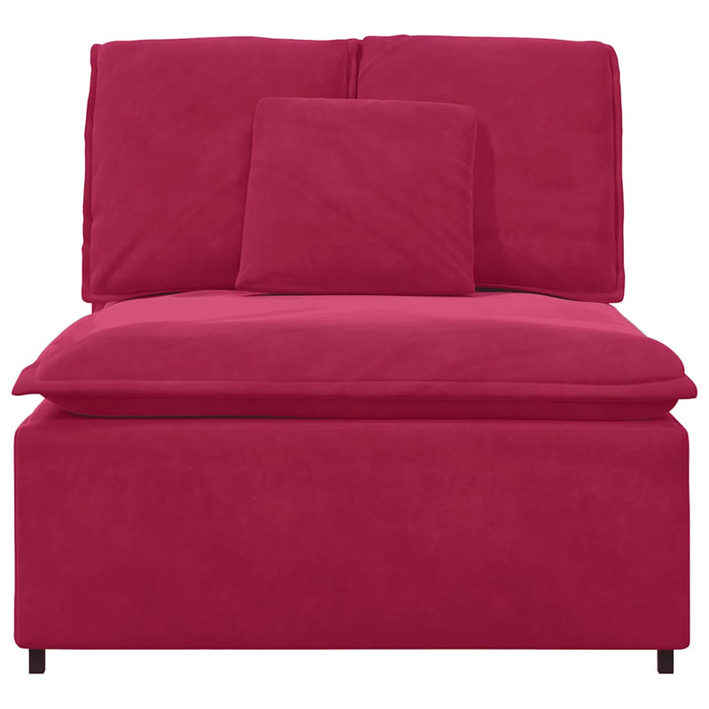 Modul central canapea modulară cu perne, roșu vin, 100 cm