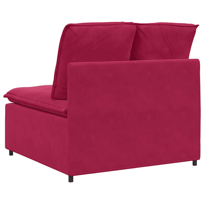 Modul central canapea modulară cu perne, roșu vin, 100 cm