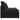 Modul central de canapea modulară cu perne, negru, 100 cm
