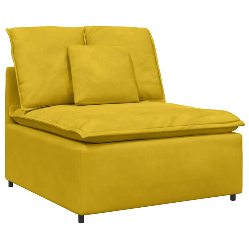 Modul central canapea modulară cu perne, galben, 100 cm