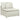 Modul central canapea modulară cu perne, crem, 100 cm