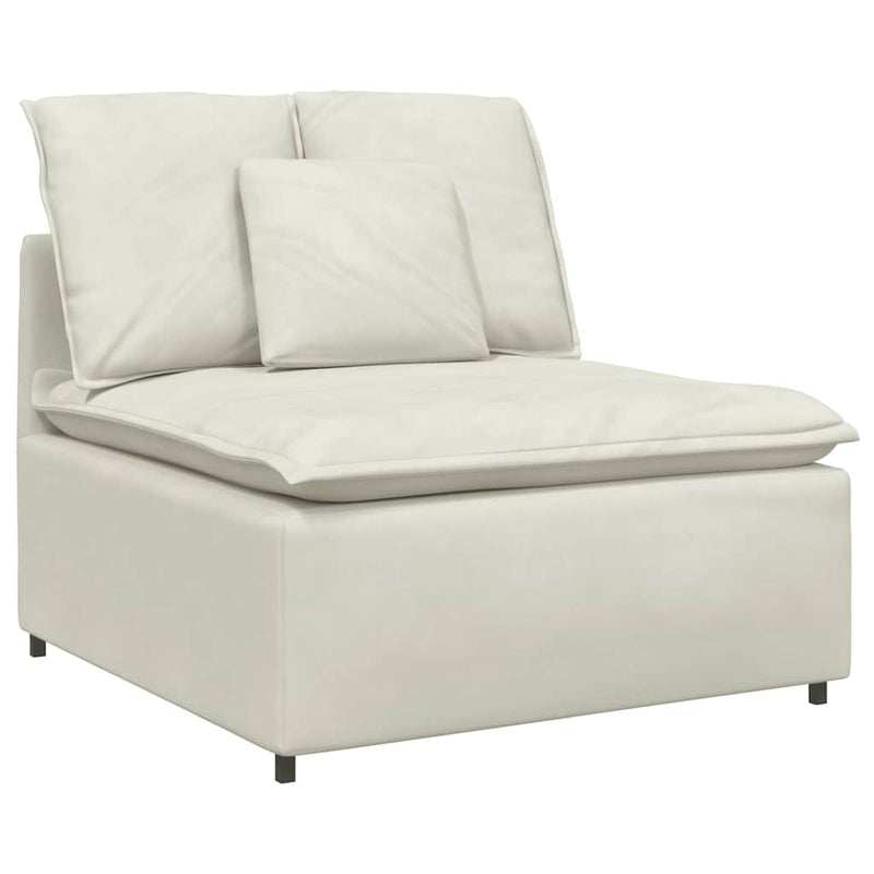 Modul central canapea modulară cu perne, crem, 100 cm