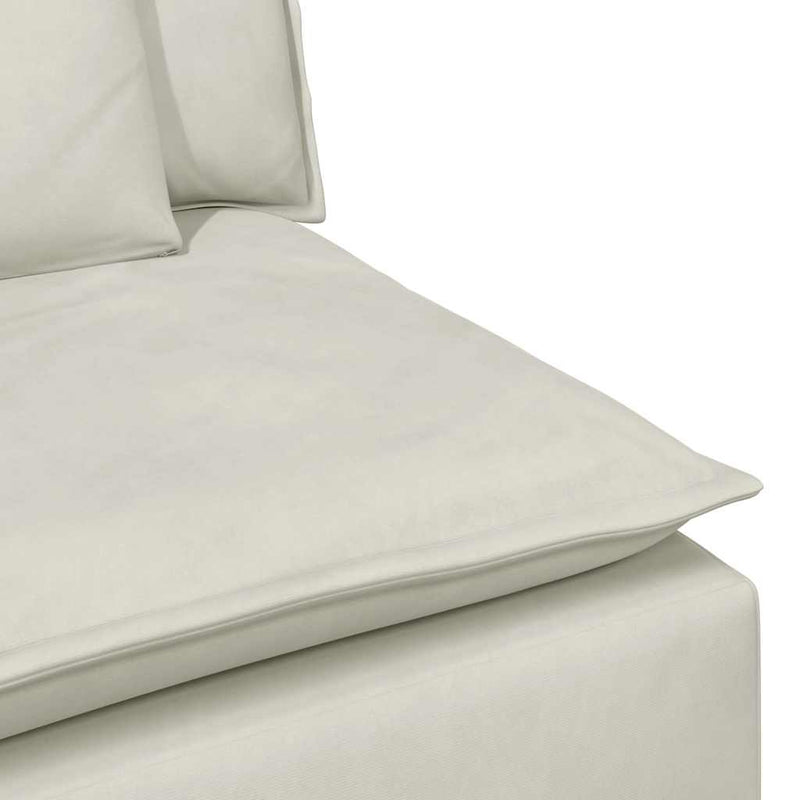 Modul central canapea modulară cu perne, crem, 100 cm