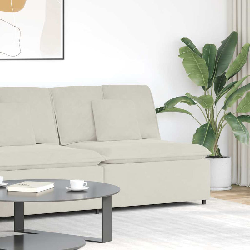 Modul central canapea modulară cu perne, crem, 100 cm