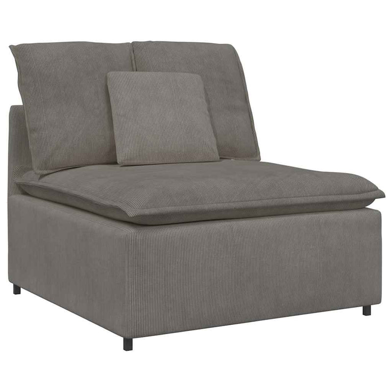 Modul central canapea modulară cu perne, gri deschis, 100 cm