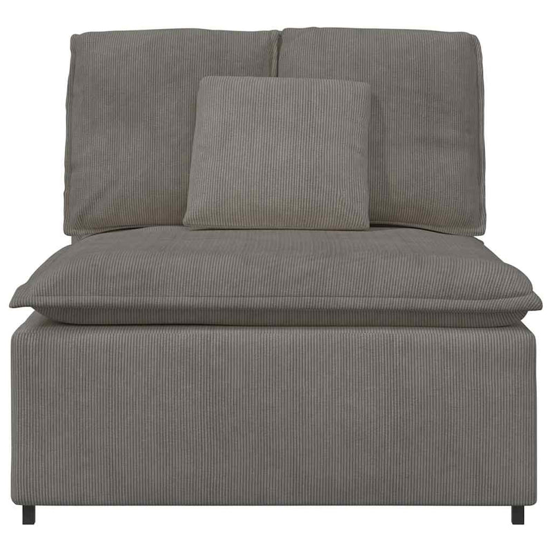 Modul central canapea modulară cu perne, gri deschis, 100 cm