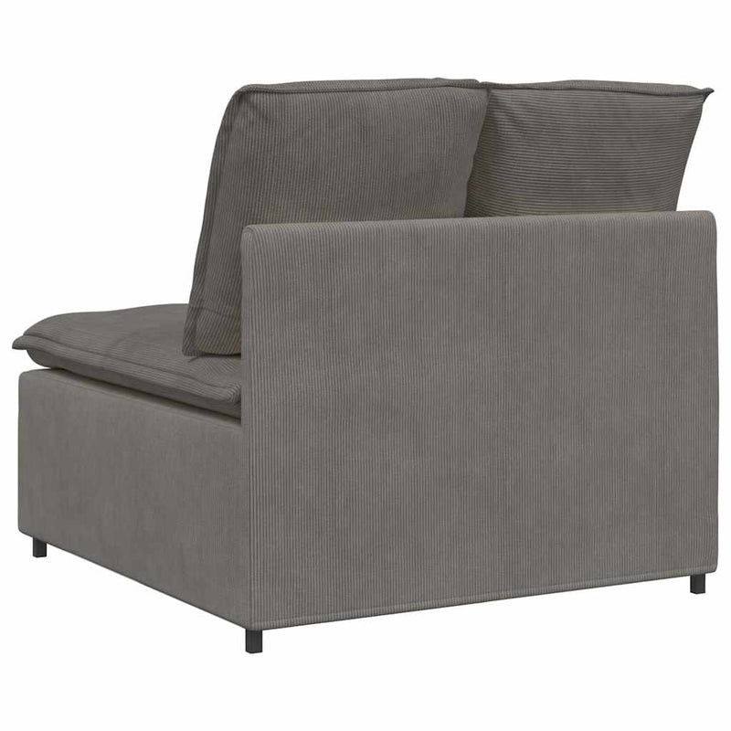 Modul central canapea modulară cu perne, gri deschis, 100 cm