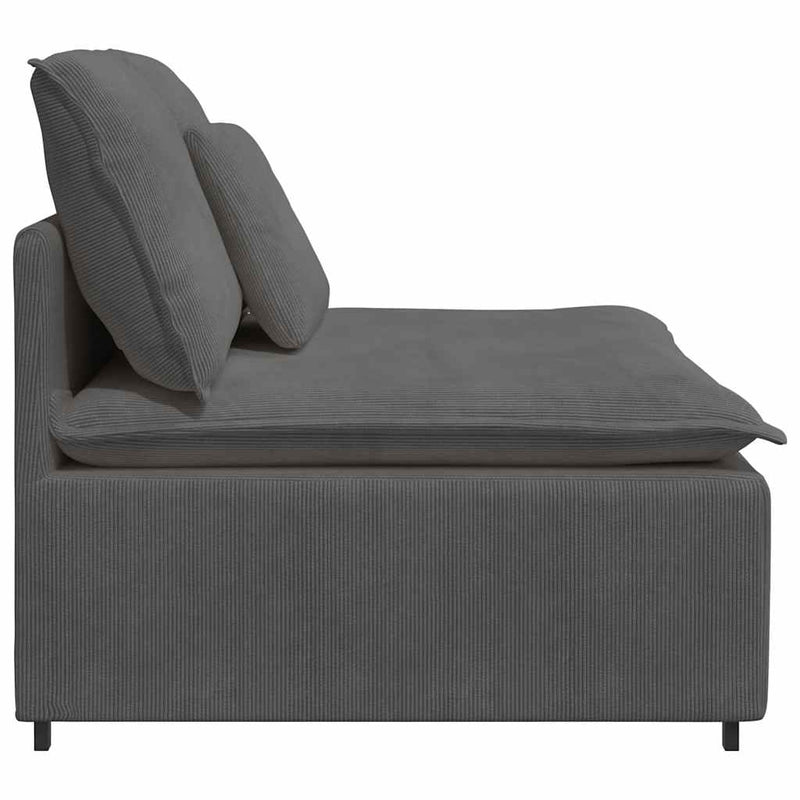 Modul central canapea modulară cu perne gri închis 100 cm