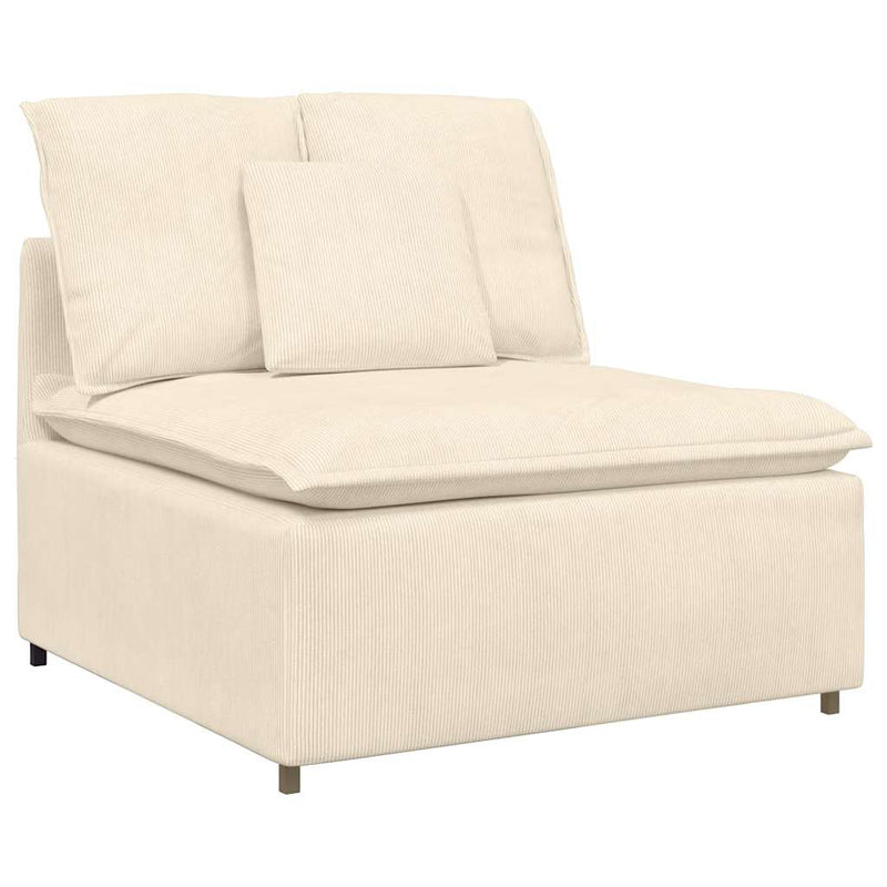 Modul central canapea modulară cu perne, crem, 100 cm