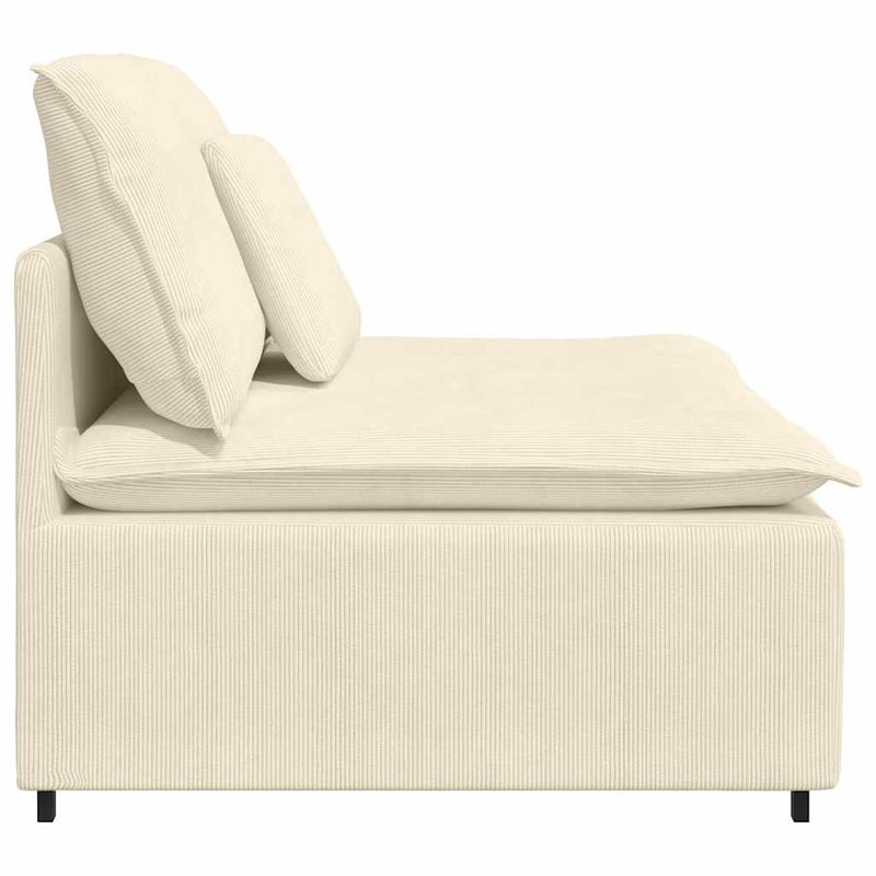 Modul central canapea modulară cu perne, crem, 100 cm