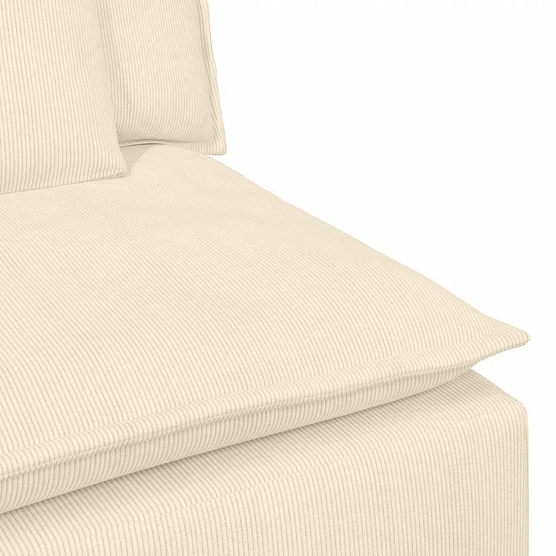 Modul central canapea modulară cu perne, crem, 100 cm