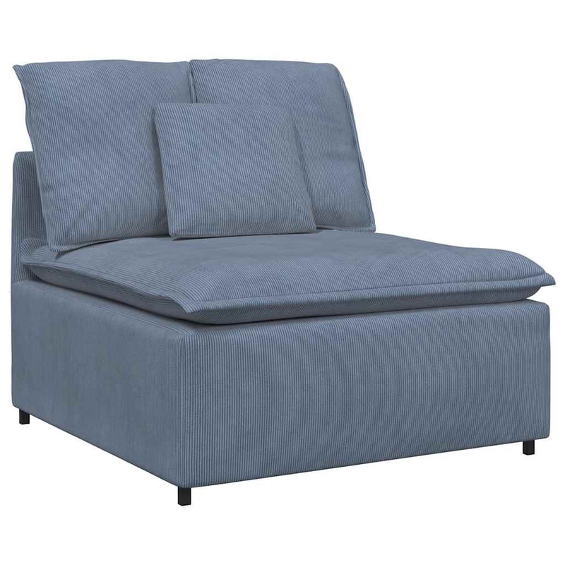 Modul central canapea modulară cu perne, albastru, 100 cm