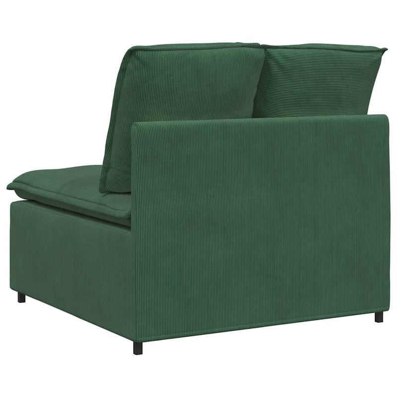 Modul central canapea modulară cu perne, verde închis, 100 cm
