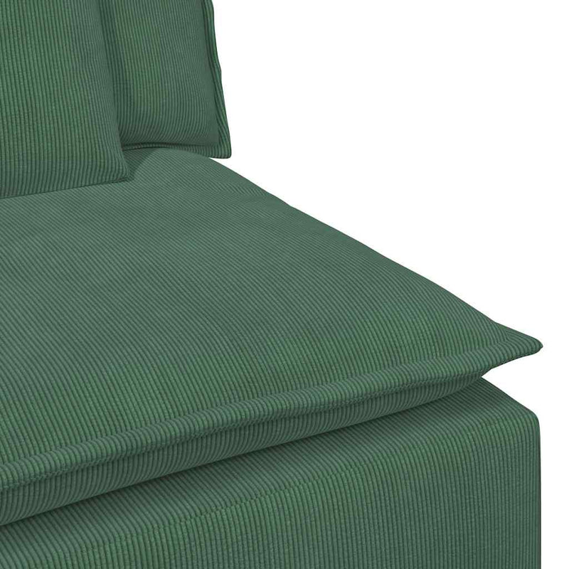 Modul central canapea modulară cu perne, verde închis, 100 cm