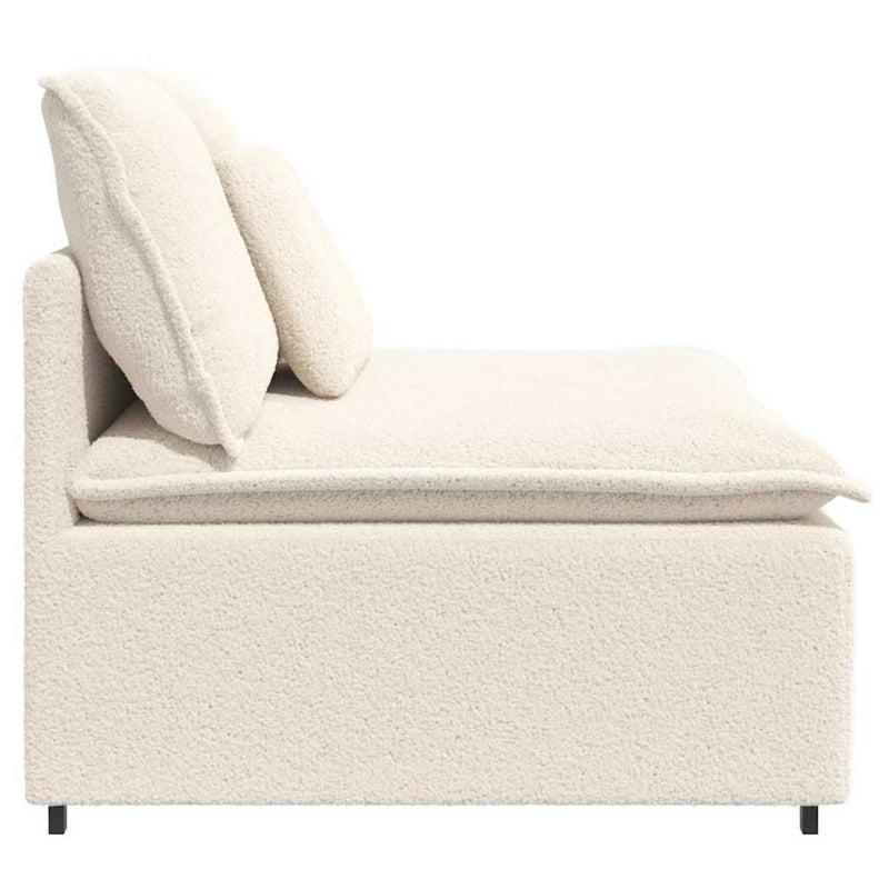 Modul central canapea modulară cu perne, crem, 100 cm