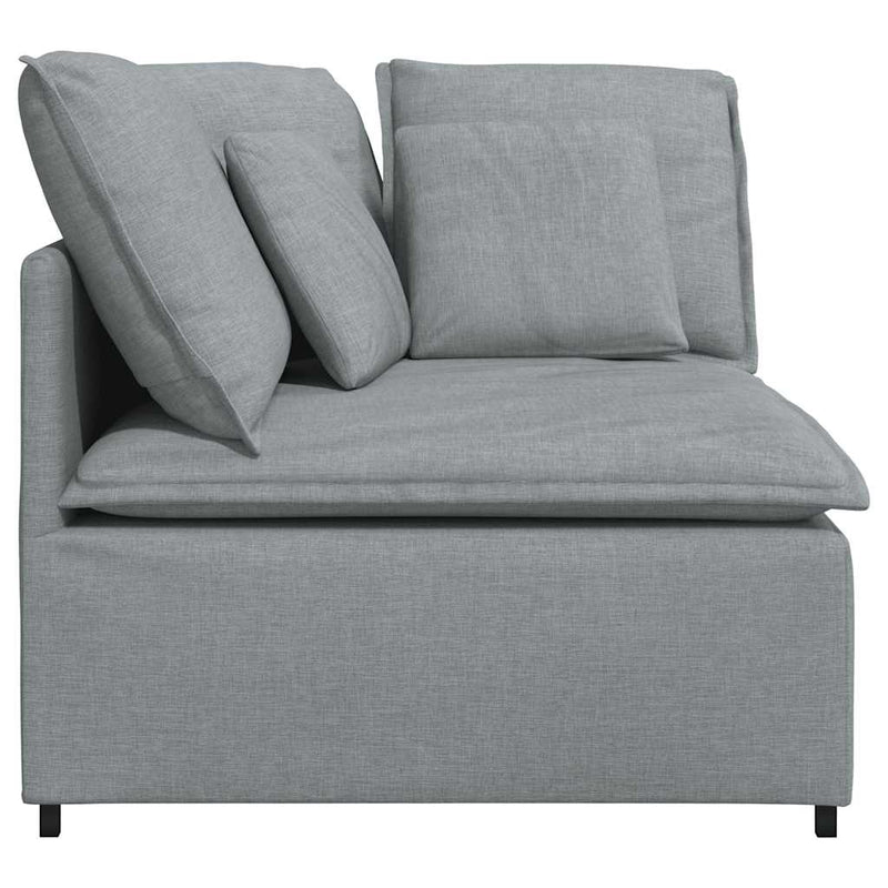 Modul modular de colț pentru canapea cu perne gri deschis 100cm