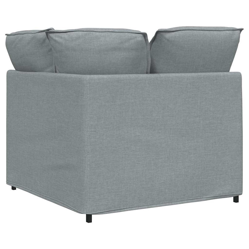 Modul modular de colț pentru canapea cu perne gri deschis 100cm