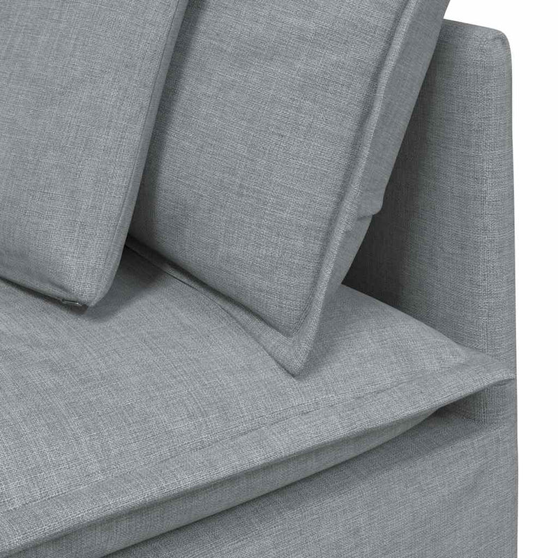 Modul modular de colț pentru canapea cu perne gri deschis 100cm