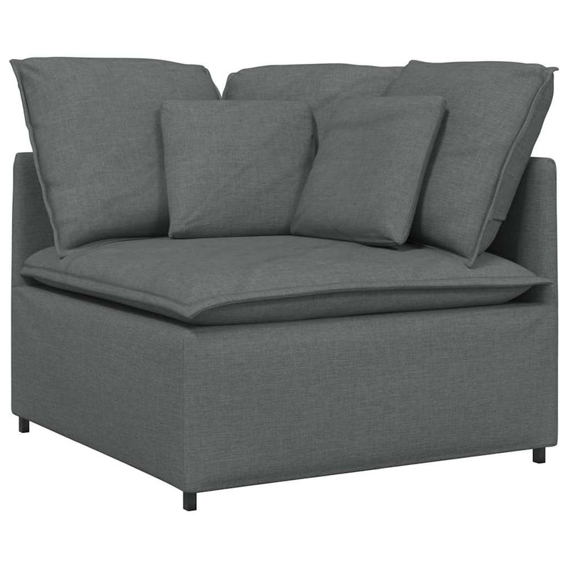 Modul de colț pentru canapea modulară cu perne gri închis 100cm