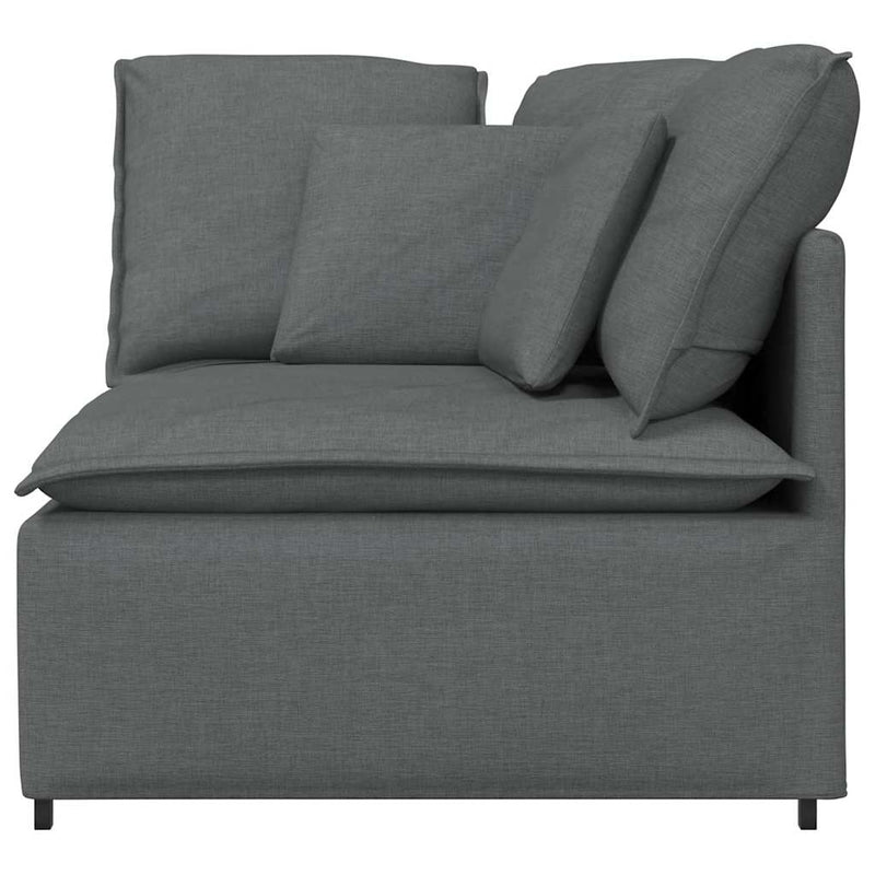 Modul de colț pentru canapea modulară cu perne gri închis 100cm