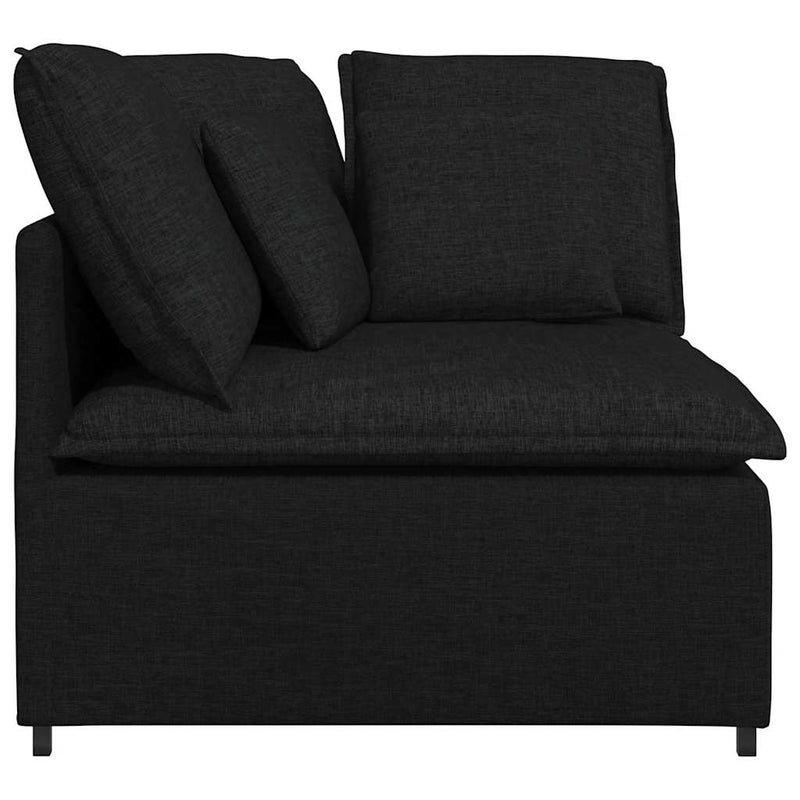 Modul de colț pentru canapea modulară cu perne, negru, 100 cm